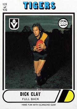 1976 Scanlens VFL #125 Dick Clay Front
